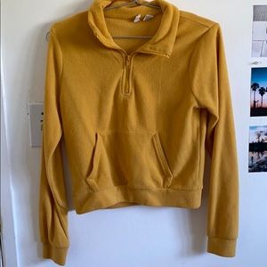 Yellow quarter zip